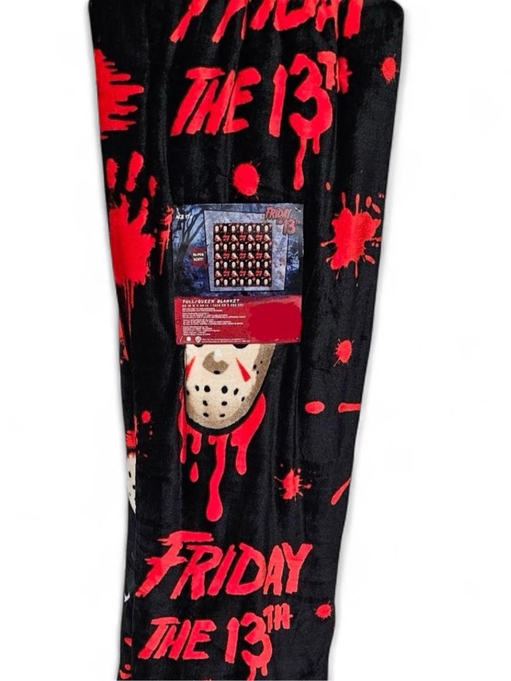 Friday the 13th Jason Mask Halloween Horror Full/Queen Size Blanket, 90”x90”